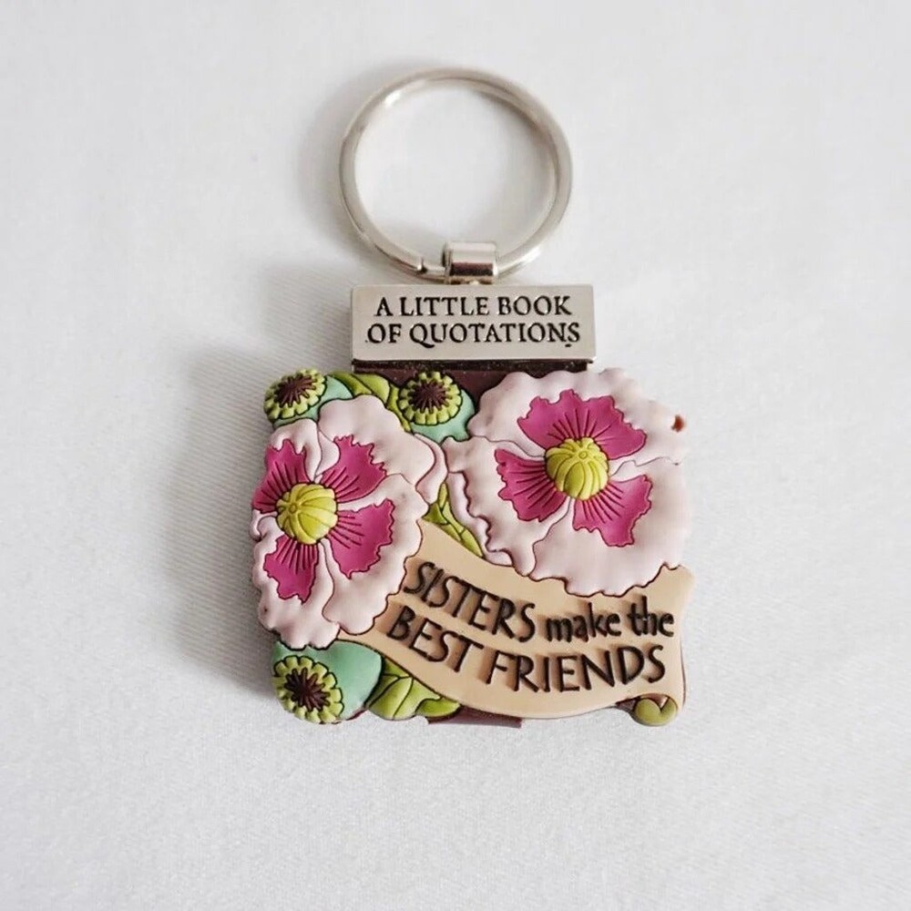 Little Book of Quotations Sisters Keychain